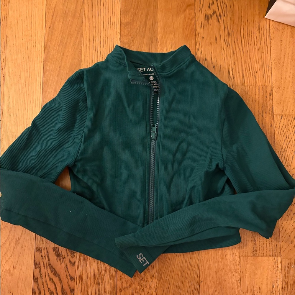 Set Active Deep Green Microfiber Jacket - image 4